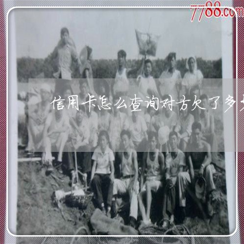 信用卡怎么查询对方欠了多少 信用卡怎么查询对方欠了多少