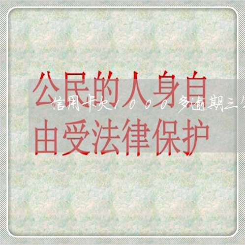 信用卡欠1000多逾期三年 信用卡欠1000多逾期三年