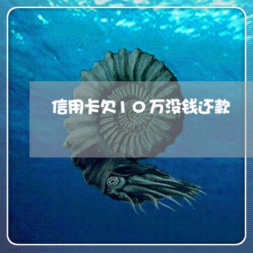 信用卡欠10万没钱还款 信用卡欠10万没钱还款