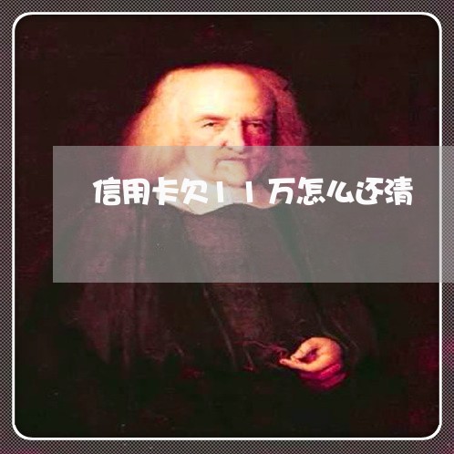 信用卡欠11万怎么还清 信用卡欠11万怎么还清