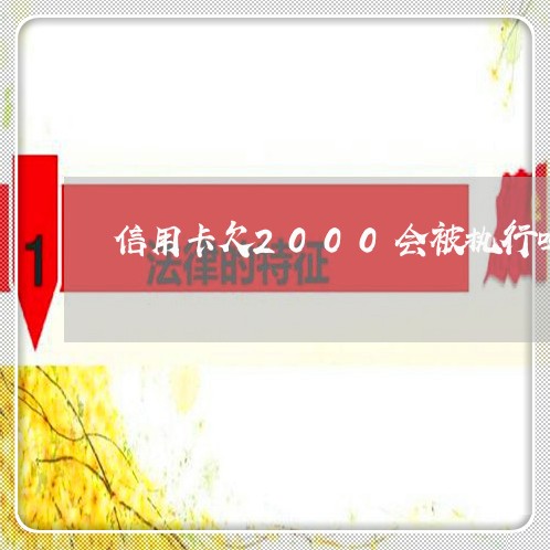 信用卡欠2000会被执行吗
