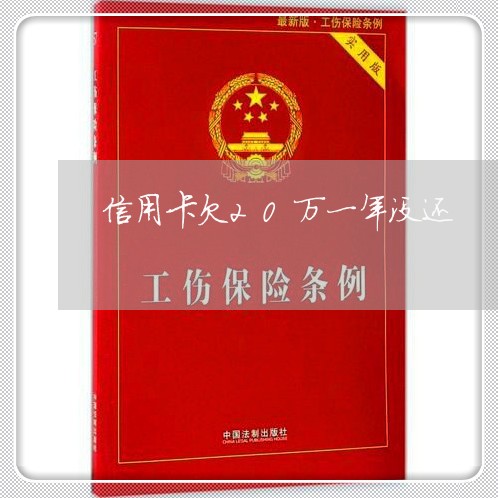 信用卡欠20万一年没还 信用卡欠20万一年没还