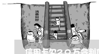 信用卡欠20万会判什么刑