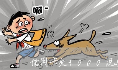 信用卡欠3000说要提案 信用卡欠3000说要提案