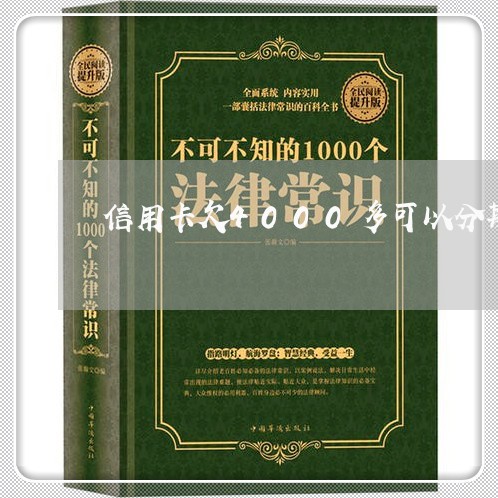 信用卡欠4000多可以分期 信用卡欠4000多可以分期