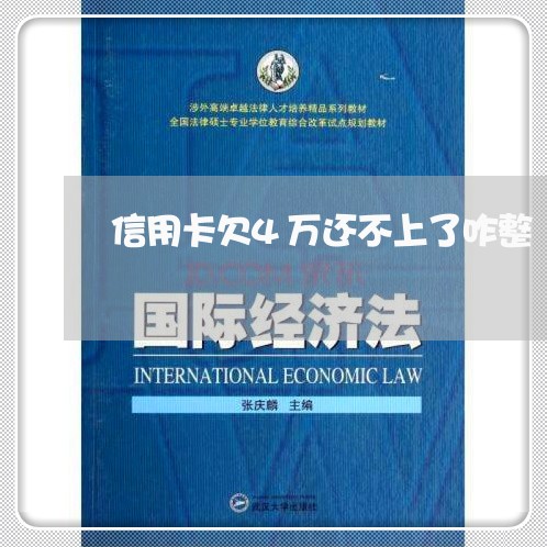 信用卡欠4万还不上了咋整 信用卡欠4万还不上了咋整
