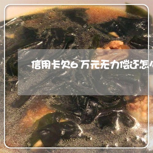 信用卡欠6万元无力偿还怎么办