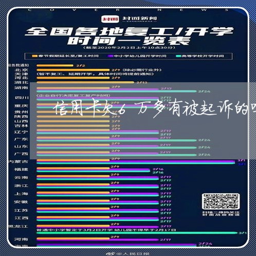 信用卡欠6万多有被起诉的吗