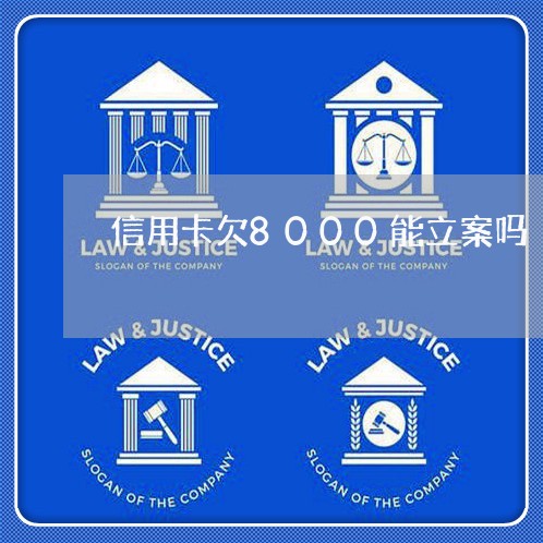 信用卡欠8000能立案吗 信用卡欠8000能立案吗