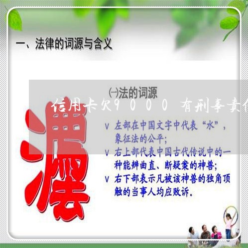 信用卡欠9000有刑事责任吗