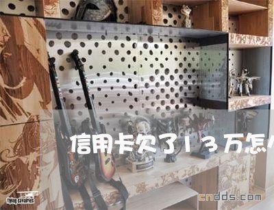 信用卡欠了13万怎么办