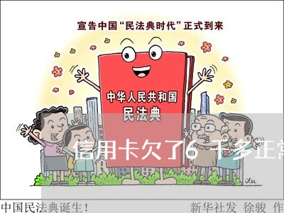 信用卡欠了6千多正常使用 信用卡欠了6千多正常使用