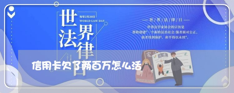 信用卡欠了两百万怎么活 信用卡欠了两百万怎么活