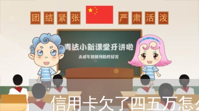 信用卡欠了四五万怎么办