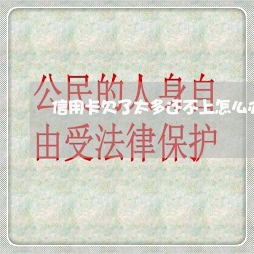 信用卡欠了太多还不上怎么办 信用卡欠了太多还不上怎么办
