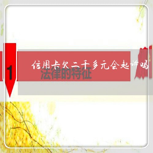 信用卡欠二千多元会起诉吗