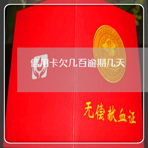 信用卡欠几百逾期几天/2023061625158