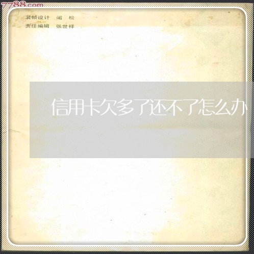 信用卡欠多了还不了怎么办 信用卡欠多了还不了怎么办