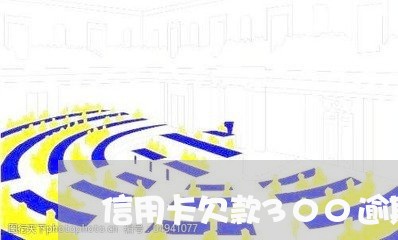 信用卡欠款300逾期/2023081522671