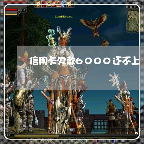 信用卡欠款6000还不上