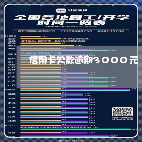信用卡欠款逾期3000元 信用卡欠款逾期3000元
