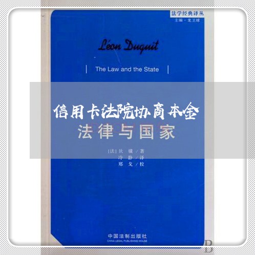 信用卡法院协商本金/2023081241601