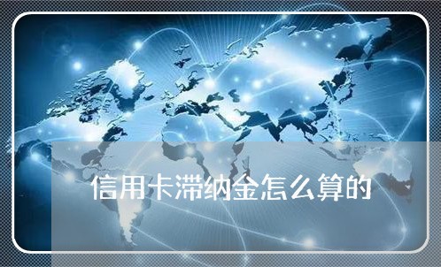 信用卡滞纳金怎么算的/2023100840483