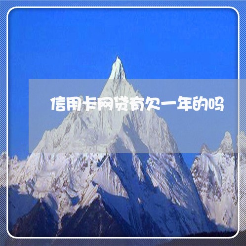 信用卡网贷有欠一年的吗 信用卡网贷有欠一年的吗