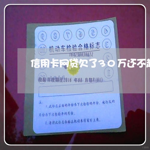 信用卡网贷欠了30万还不起了 信用卡网贷欠了30万还不起了