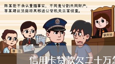 信用卡贷款欠二十万怎么办 信用卡贷款欠二十万怎么办