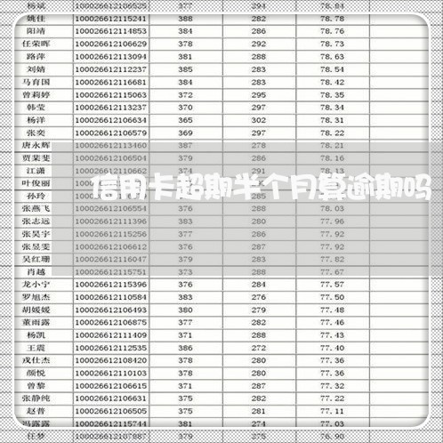 信用卡超期半个月算逾期吗/2023021559503