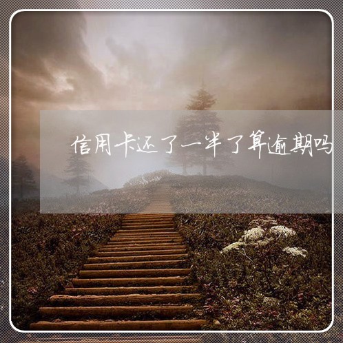 信用卡还了一半了算逾期吗/2023011878582 信用卡还了一半了算逾期吗/2023011878582