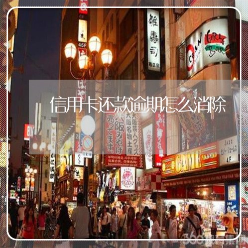 信用卡还款逾期怎么消除/2023071429474