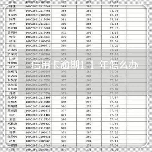 信用卡逾期11年怎么办 信用卡逾期11年怎么办