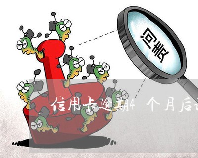 信用卡逾期4个月后说什么话