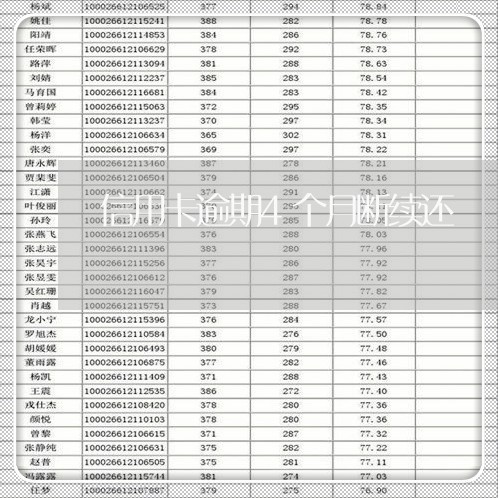 信用卡逾期4个月断续还/2023040146968