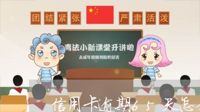 信用卡逾期65天怎么办