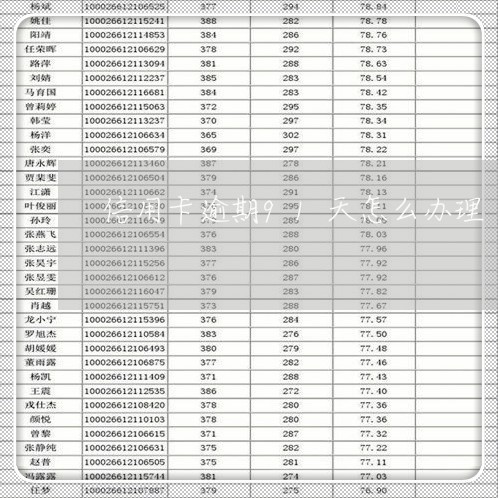 信用卡逾期91天怎么办理