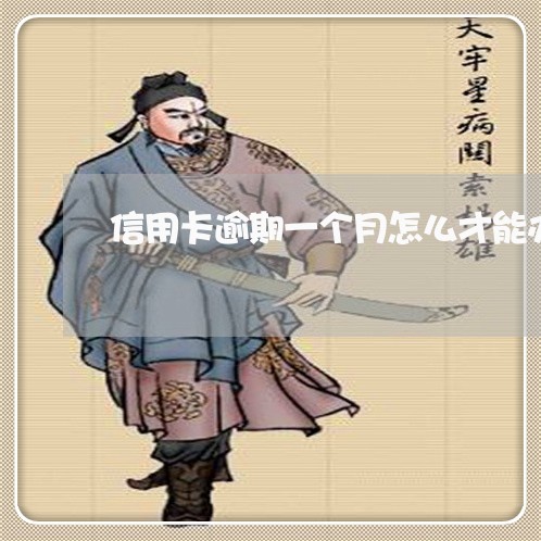 信用卡逾期一个月怎么才能办分期