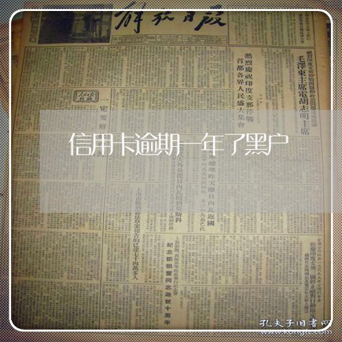 信用卡逾期一年了黑户