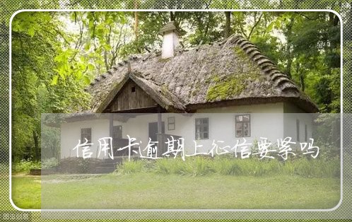 信用卡逾期上征信要紧吗 信用卡逾期上征信要紧吗