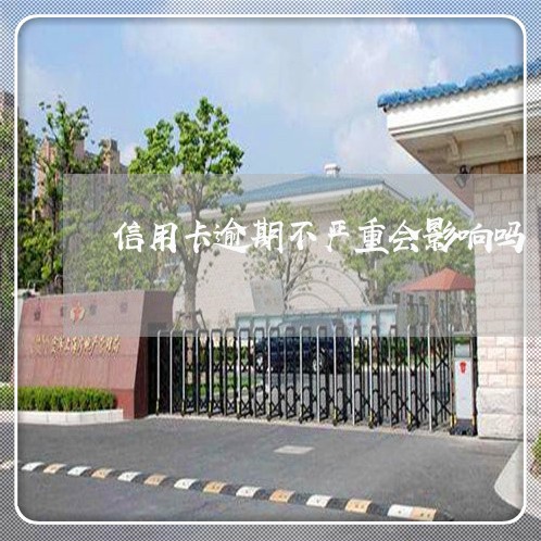 信用卡逾期不严重会影响吗/2023060285271