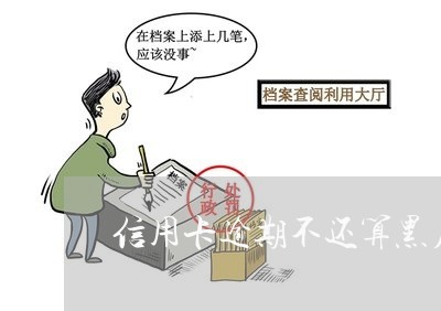 信用卡逾期不还算黑户吗 信用卡逾期不还算黑户吗