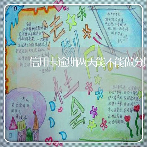 信用卡逾期两天能不能做分期 信用卡逾期两天能不能做分期