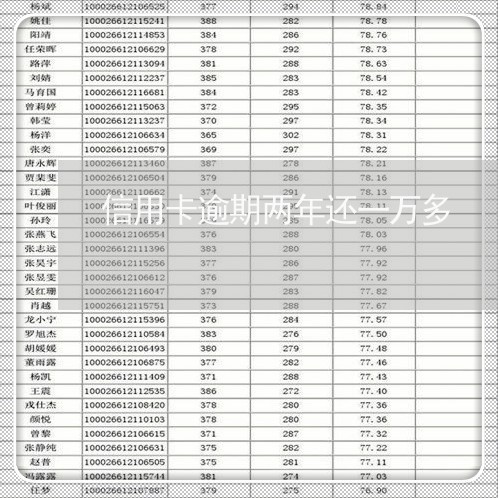 信用卡逾期两年还一万多/2023063016949