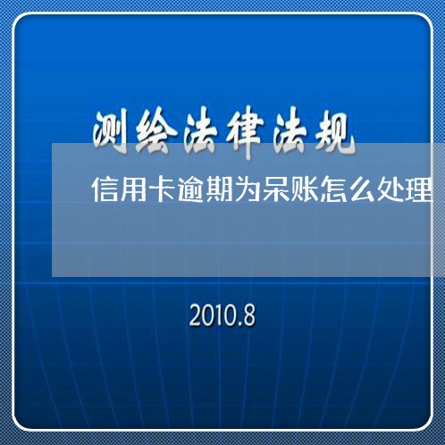 信用卡逾期为呆账怎么处理/2023061684927