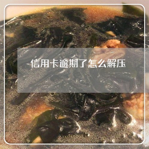 信用卡逾期了怎么解压/2023061885816