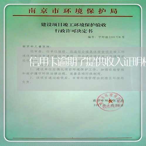 信用卡逾期了提供收入证明模板 信用卡逾期了提供收入证明模板