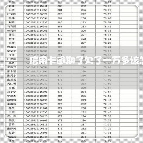 信用卡逾期了欠了一万多该怎么办/2023100849381