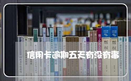 信用卡逾期五天有没有事 信用卡逾期五天有没有事
